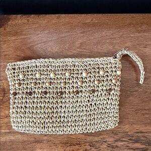 Sun N Sand Raffia Clutch Wristlet